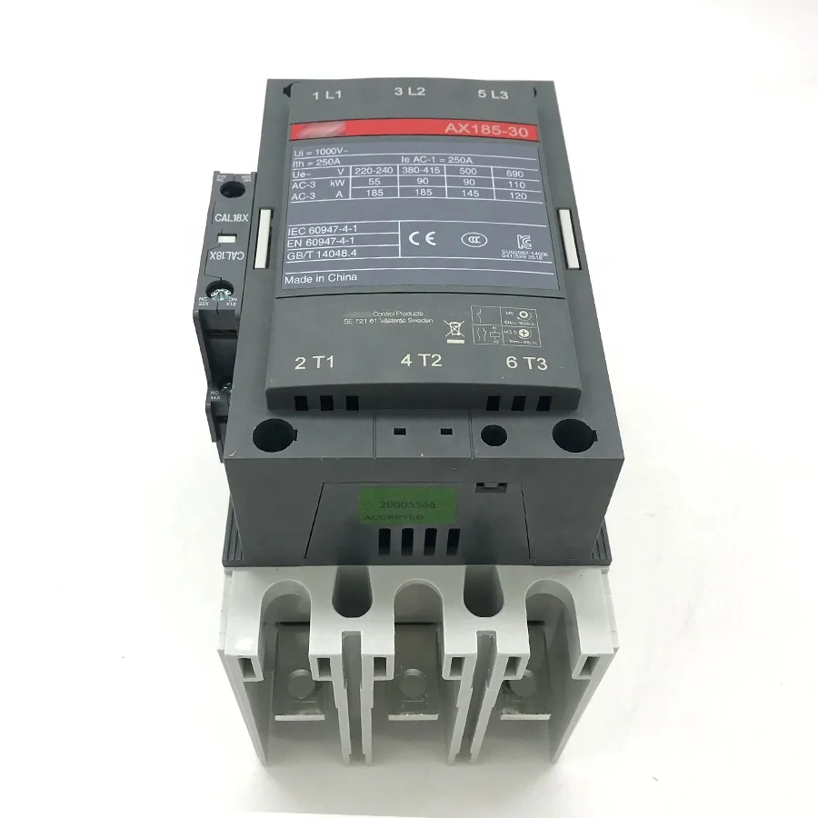 Original 100% Contactor AX185-30-11-80 220V AX185-30 AC220V 1SFL491074R8011 AC Contactor AX185-30-11
Original 100% Contactor AX185-30-11-80 220V AX185-30 AC220V 1SFL491074R8011 AC Contactor AX185-30-11
