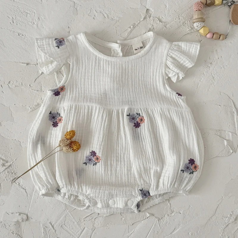 2026 Summer Soft 0-2Y Newborns Bodysuit Thin Infant Rompers Floral Embroidery Toddler Jumpsuits Daily Baby Girl Clothes
2026 Summer Soft 0-2Y Newborns Bodysuit Thin Infant Rompers Floral Embroidery Toddler Jumpsuits Daily Baby Girl Clothes