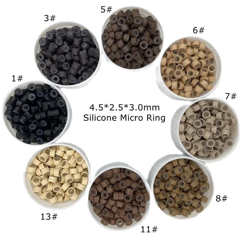 3000 PCS 4.5mm*2.5mm*3.0mm Silicone Micro Rings Micro Link Micro Beads for hair extension
3000 PCS 4.5mm*2.5mm*3.0mm Silicone Micro Rings Micro Link Micro Beads for hair extension