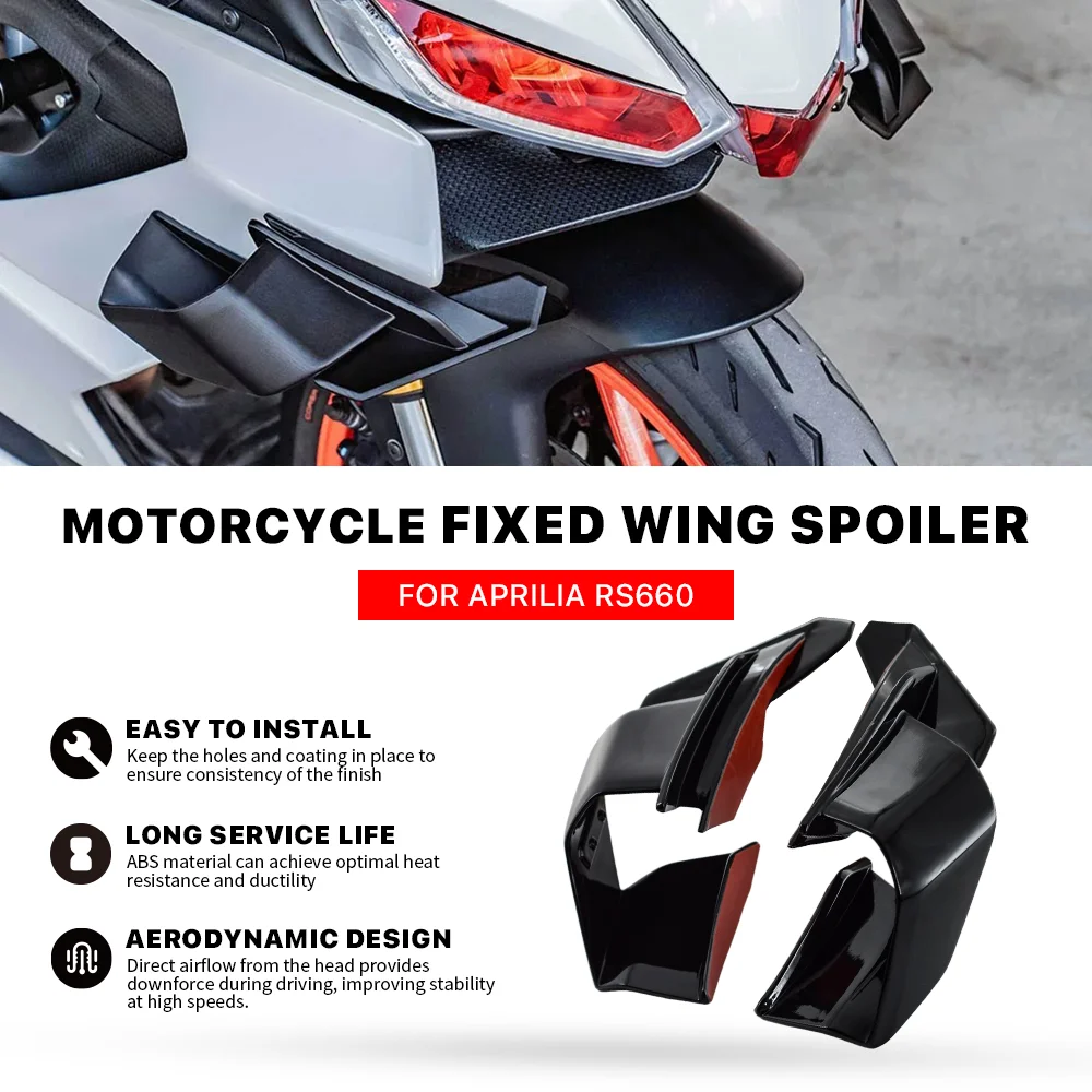 Motorcycle front aerodynamic fixed wing spoiler side winglet For Aprilia RS660 RS 660 Universal Year windshield wing aileron
Motorcycle front aerodynamic fixed wing spoiler side winglet For Aprilia RS660 RS 660 Universal Year windshield wing aileron