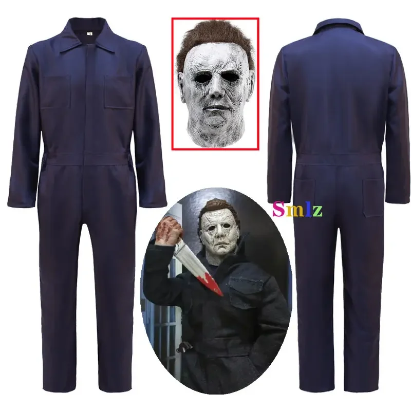 Michael Myers Cosplay Jumpsuits Man Bleach Halloween Costume Outfits Bodysuit Mask Halloween Carnival Suit Clothing
Michael Myers Cosplay Jumpsuits Man Bleach Halloween Costume Outfits Bodysuit Mask Halloween Carnival Suit Clothing