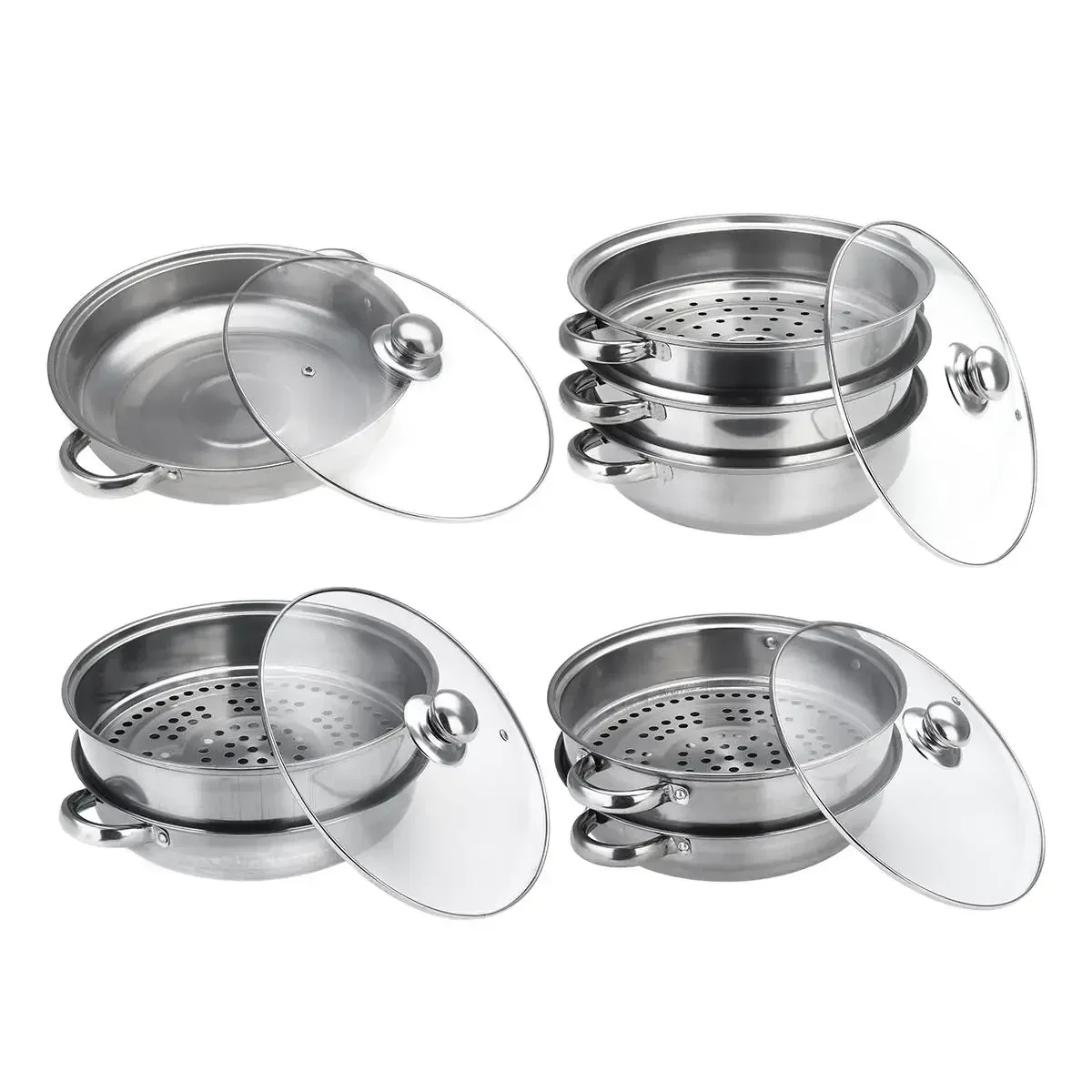 2 Layer Stainless Steel Pots Stockpot Hotpot Induction Steaming Food Steamer Pan Household Cooking Pot Kitchen Steamer Cooker
2 Layer Stainless Steel Pots Stockpot Hotpot Induction Steaming Food Steamer Pan Household Cooking Pot Kitchen Steamer Cooker