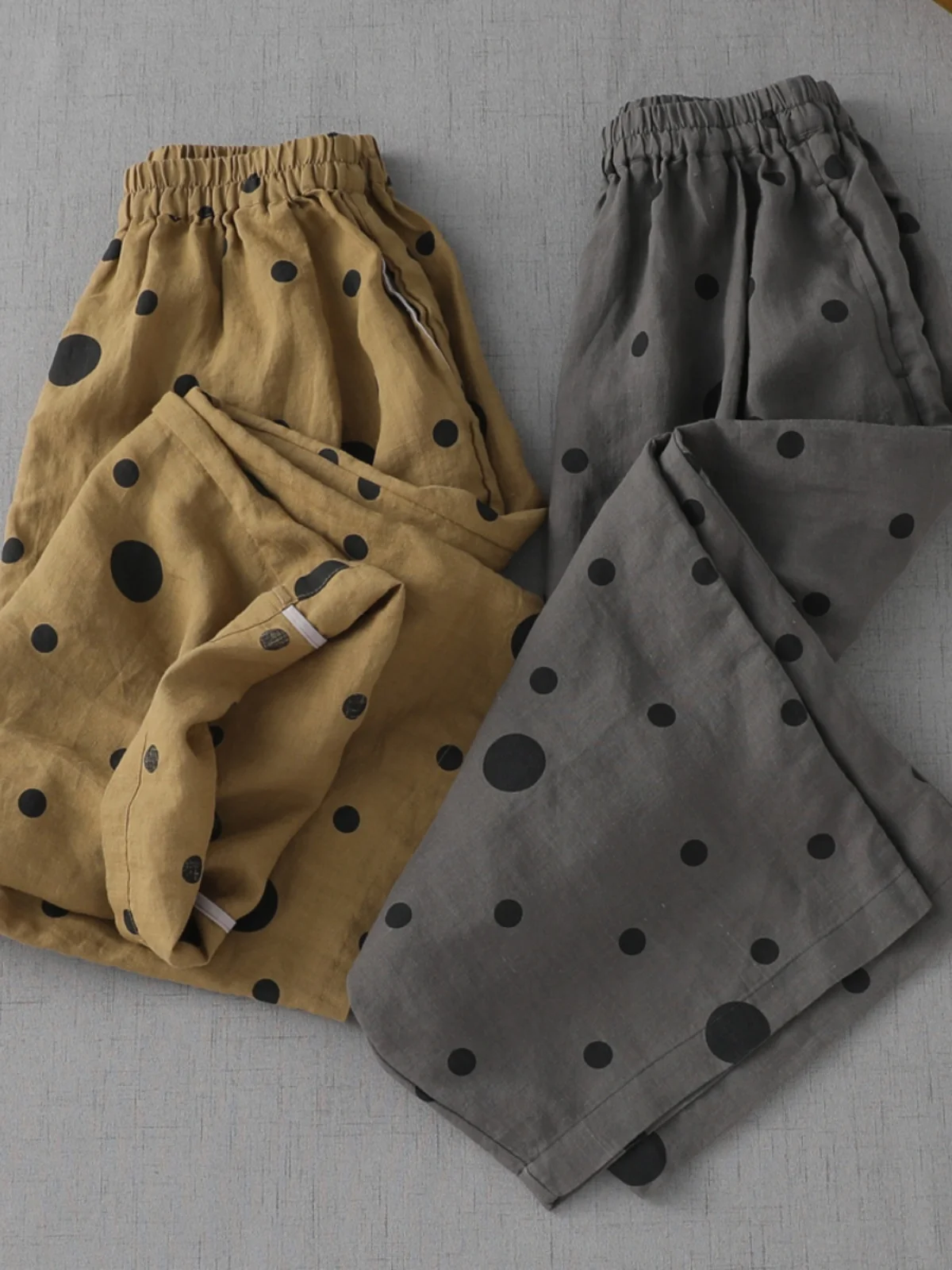 Широкие брюки с высокой талией, женские ретро-юбки в горошек из льна и хлопка, повседневная юбка Seven Eight длины, Sle Commute Faion
Широкие брюки с высокой талией, женские ретро-юбки в горошек из льна и хлопка, повседневная юбка Seven Eight длины, Sle Commute Faion