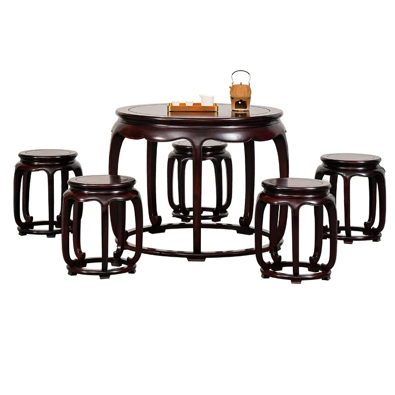 LMM Leisure Table and Chair Combination Traditional Chinese Solid Wood Round Dining Table
LMM Leisure Table and Chair Combination Traditional Chinese Solid Wood Round Dining Table