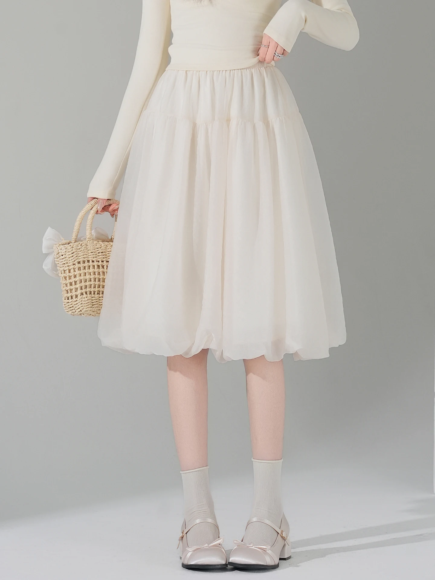 Spring Summer High Waist A-Line f Skirt Women's Ele Net Gown Flower Bud Sle Casual Commute Korean Version Skirt
Spring Summer High Waist A-Line f Skirt Women's Ele Net Gown Flower Bud Sle Casual Commute Korean Version Skirt