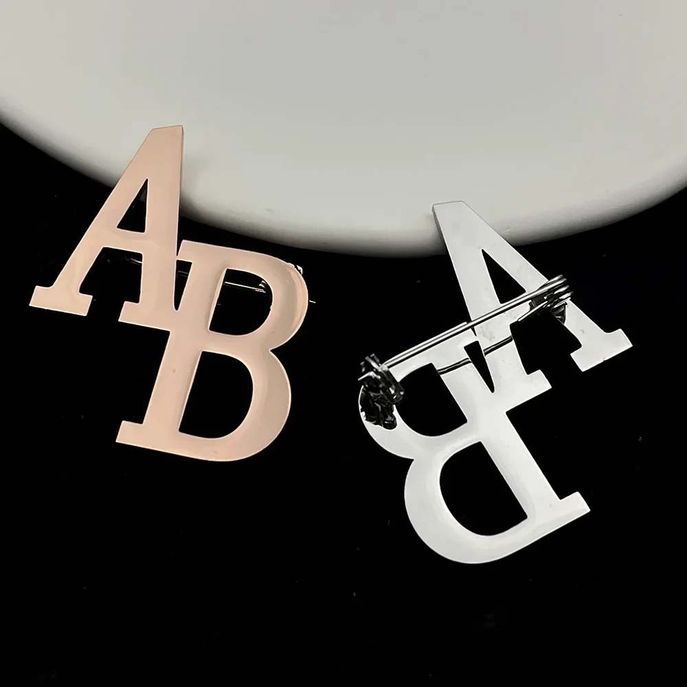 Custom Women 1-2 Initials Brooches New Personalized Stainless Steel Letter Pendant Men Jewelry Birthday Gift for Friend
Custom Women 1-2 Initials Brooches New Personalized Stainless Steel Letter Pendant Men Jewelry Birthday Gift for Friend