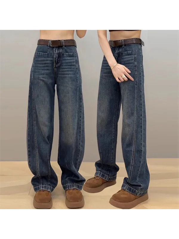 plus Size American High Street Wide Leg Jeans Women's Straight Cut Knife Jeans Spring Autumn New Style High Waist Slimming
plus Size American High Street Wide Leg Jeans Women's Straight Cut Knife Jeans Spring Autumn New Style High Waist Slimming