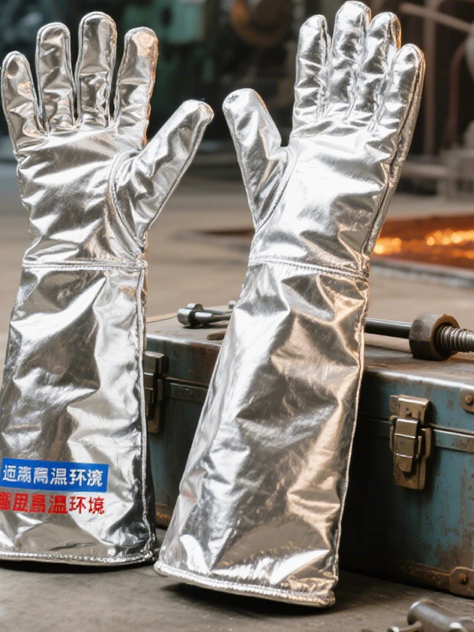 Jiha 60cm Extended Heat Resistant Aluminum Foil Gloves Fireproof Industrial Radiation Heat Protection for Hot Work 500 Deee...
Jiha 60cm Extended Heat Resistant Aluminum Foil Gloves Fireproof Industrial Radiation Heat Protection for Hot Work 500 Deee...