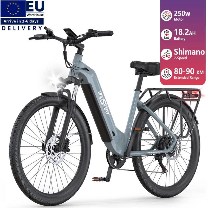 OT05 250W Electric City Bike Hybrid Ebike with Hidden Battery Aluminum Alloy Frame Pedal-Assist 6-Speed Urban Road Use
OT05 250W Electric City Bike Hybrid Ebike with Hidden Battery Aluminum Alloy Frame Pedal-Assist 6-Speed Urban Road Use