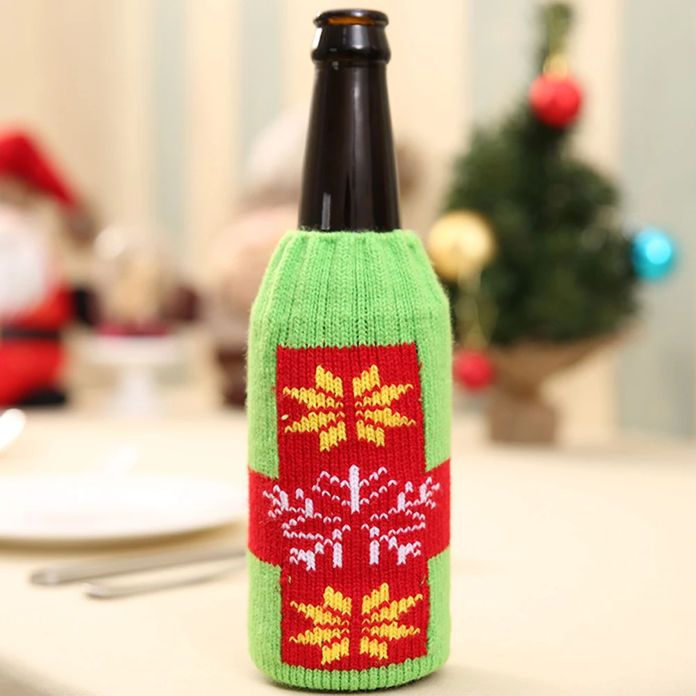 4pcs Christmas Wine Bottle Covers Knitted Beer Decor Party Bottle Bag Pouch For Family Friends Wine Lovers Snowflake Tree Elk
4pcs Christmas Wine Bottle Covers Knitted Beer Decor Party Bottle Bag Pouch For Family Friends Wine Lovers Snowflake Tree Elk