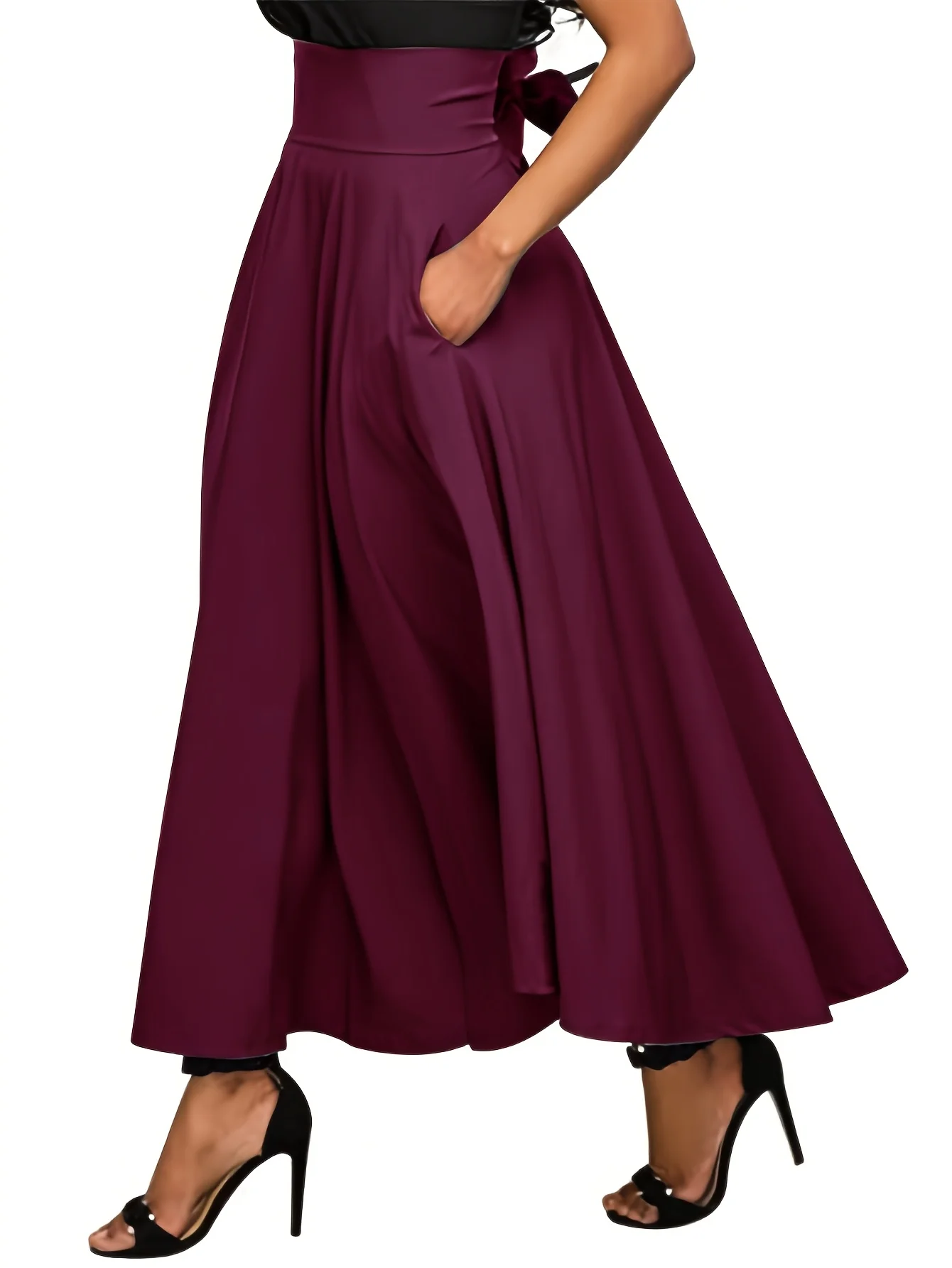 Women's bow elegant women's skirt new dress solid color A-line skirt women's clothing high elastic waist long skirt
Women's bow elegant women's skirt new dress solid color A-line skirt women's clothing high elastic waist long skirt