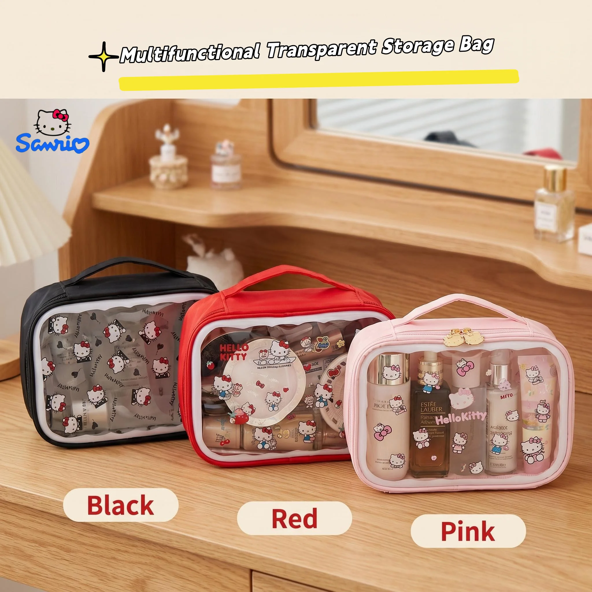 Sanrio Hello Kitty Cute Household Travel Portable Makeup Bag Large Capacity Toiletry Storage Bag Travel Organizer Bag Washbag
Sanrio Hello Kitty Cute Household Travel Portable Makeup Bag Large Capacity Toiletry Storage Bag Travel Organizer Bag Washbag