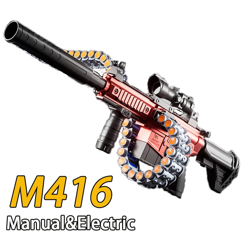 M416 Outdoor Gun Toy Electric Manual Soft Bullet Chain Gun Automatic Shooting Sport Game Interactive Toys Boy Kids Adult Gift
M416 Outdoor Gun Toy Electric Manual Soft Bullet Chain Gun Automatic Shooting Sport Game Interactive Toys Boy Kids Adult Gift