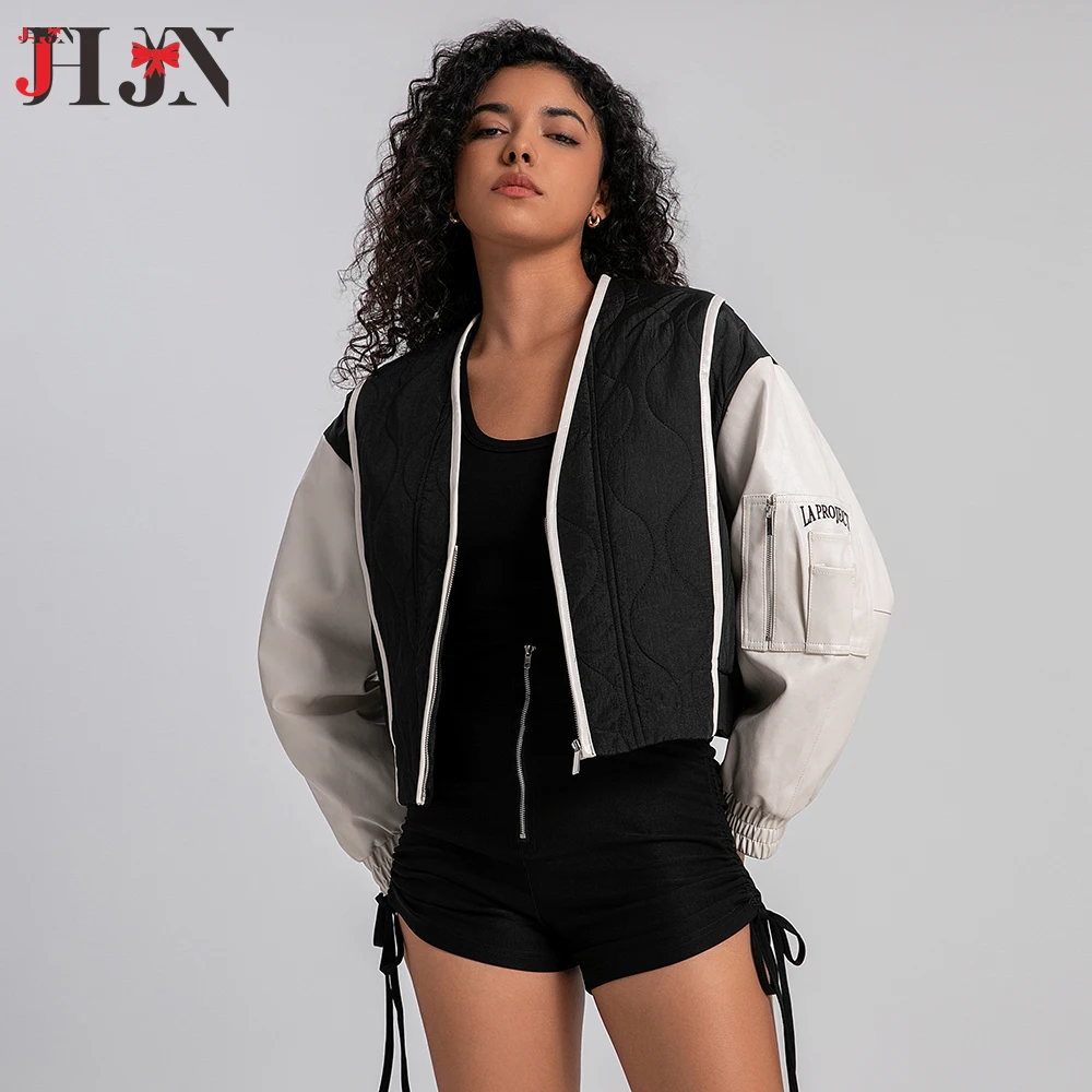 JHJN Woman Baseball Jacket Harajuku Retro Unisex Jackets Crop Coat Wild Streetwear Uniform Pu Leather Outerwear Motorcycle Tops
JHJN Woman Baseball Jacket Harajuku Retro Unisex Jackets Crop Coat Wild Streetwear Uniform Pu Leather Outerwear Motorcycle Tops