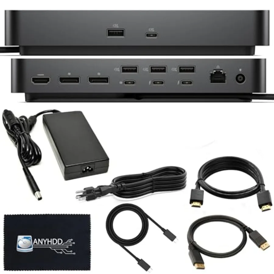 USB C Docking Station Hub for Office Use, Aluminum Alloy, Black, Supports 8K Display with 180W Power Delivery and 3-Year Warran
USB C Docking Station Hub for Office Use, Aluminum Alloy, Black, Supports 8K Display with 180W Power Delivery and 3-Year Warran