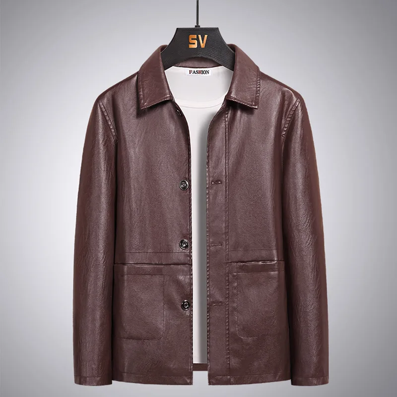 2024 Men's New Single-Breasted Washed Pu Leather Jacket Youth Lapels Casual Leather Jacket
2024 Men's New Single-Breasted Washed Pu Leather Jacket Youth Lapels Casual Leather Jacket