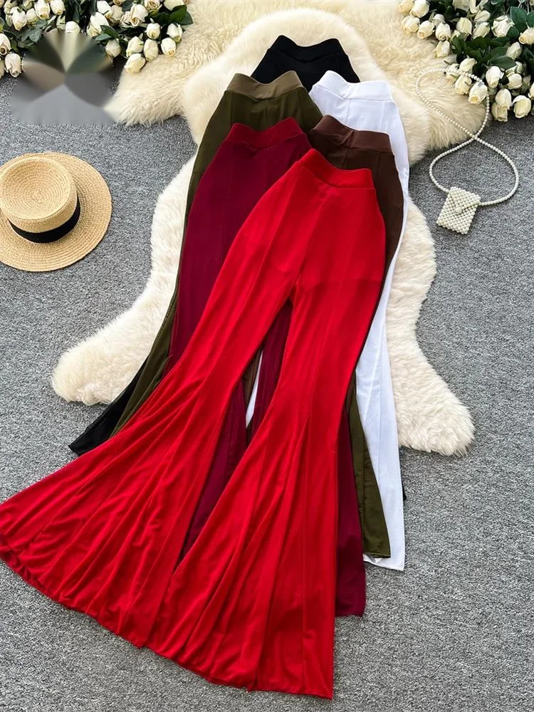 Прозрачные эластичные расклешенные брюки из сетки с высокой талией, облегающие, однотонные, в стиле флеппер, для женщин, летние, американские, сексуальные, повседневные брюки
Прозрачные эластичные расклешенные брюки из сетки с высокой талией, облегающие, однотонные, в стиле флеппер, для женщин, летние, американские, сексуальные, повседневные брюки