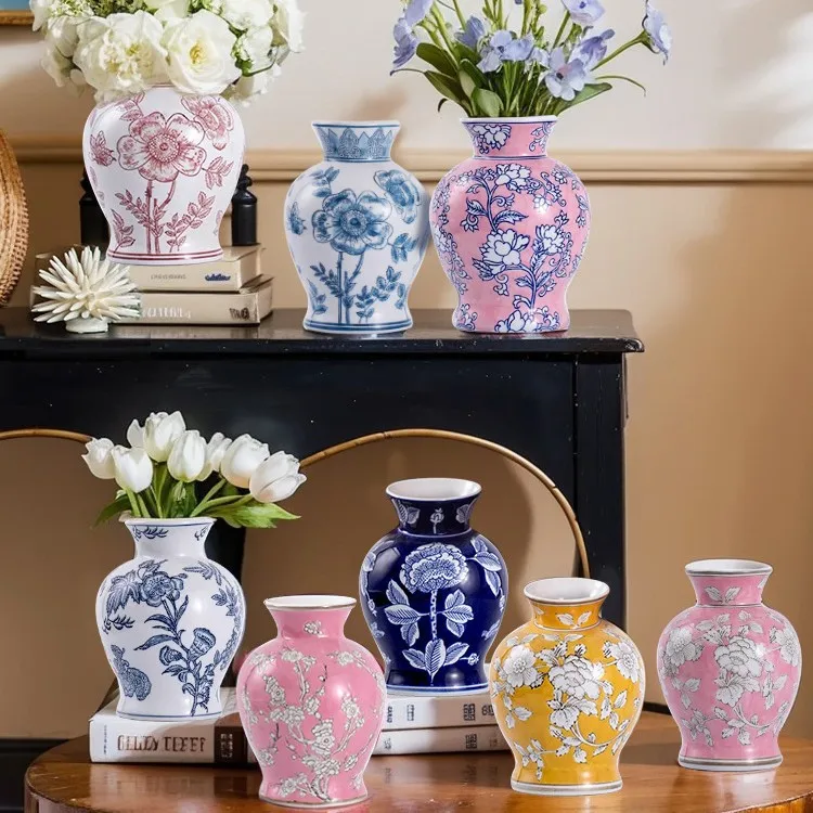 HYS New Chinese Ceramic Vase Hand Colored High Temperature Ceramic Ornament Living Room TV Cabinet Vase
HYS New Chinese Ceramic Vase Hand Colored High Temperature Ceramic Ornament Living Room TV Cabinet Vase
