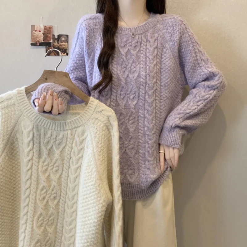 New 2025 Autumn Winter Women's Sweaters Loose Long Sleeve Lady Pullovers Solid Color Knitted Jumpers Casual O-Neck Tops KE1019
New 2025 Autumn Winter Women's Sweaters Loose Long Sleeve Lady Pullovers Solid Color Knitted Jumpers Casual O-Neck Tops KE1019
