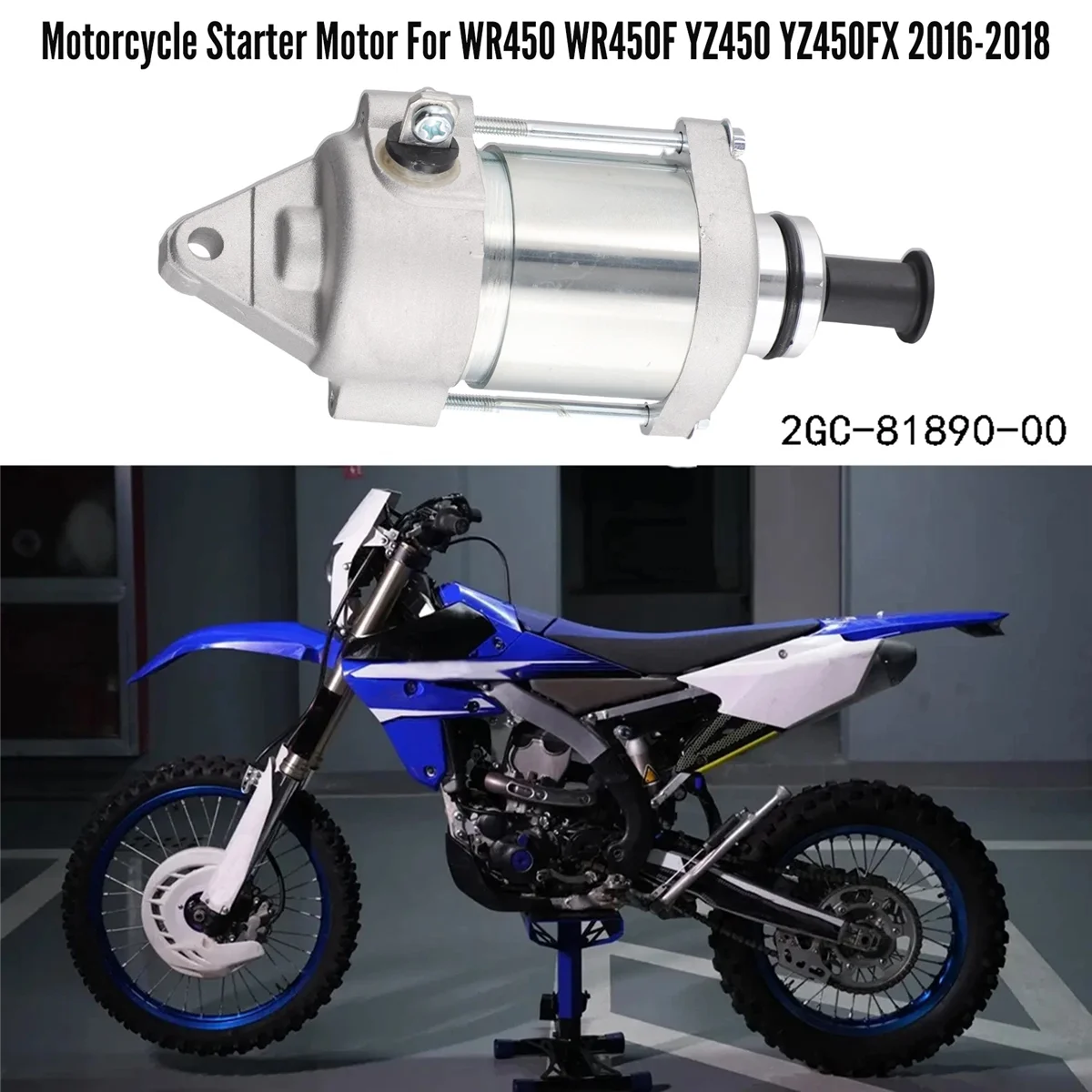 2GC-81890-00 Стартер мотоцикла для Yamaha WR450 WR450F YZ450 YZ450FX 2016 2017 2018
2GC-81890-00 Стартер мотоцикла для Yamaha WR450 WR450F YZ450 YZ450FX 2016 2017 2018