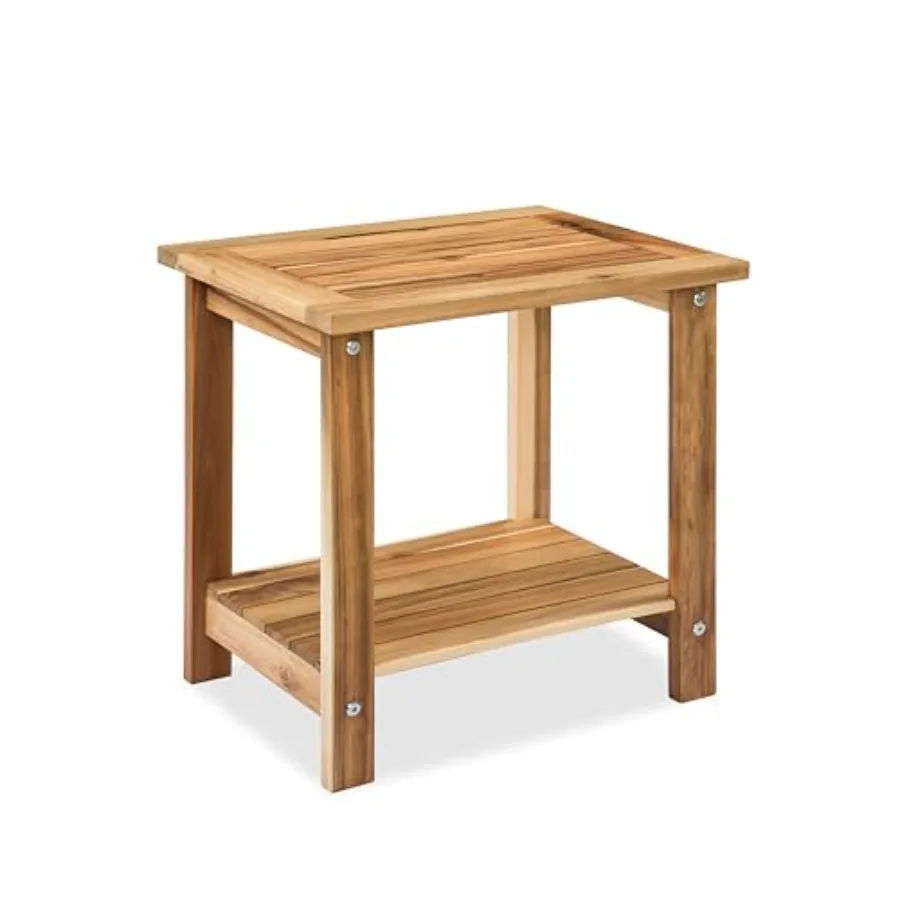 Solid Acacia Wood Side Table with 2-Tier Storage for Outdoor Indoor Use Light Natural Rustic Color Weather-Resistant Night Stan
Solid Acacia Wood Side Table with 2-Tier Storage for Outdoor Indoor Use Light Natural Rustic Color Weather-Resistant Night Stan
