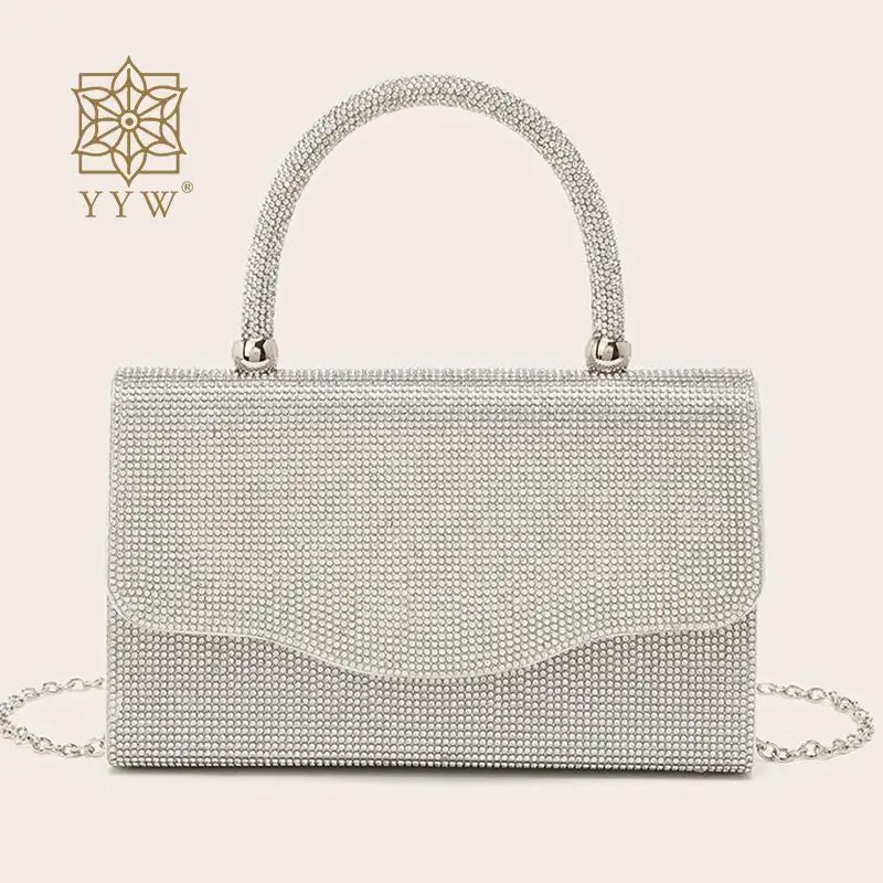 Crystal Top Handle Evening Clutch Purse Chain Crossbody Bag Wedding Party Handbag Glitter Rhinestones Luxury Designer Women Bag
Crystal Top Handle Evening Clutch Purse Chain Crossbody Bag Wedding Party Handbag Glitter Rhinestones Luxury Designer Women Bag