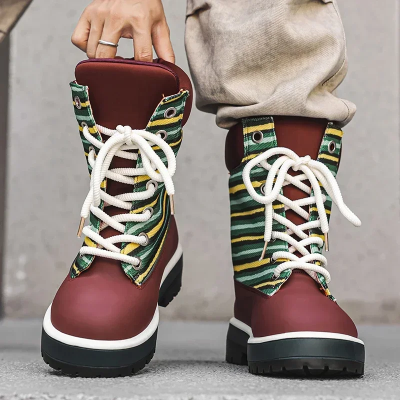 Мужские высокие сапоги – это необходима для законодателей моды с контрастными цветными полосками и модной мужской обувью в уличном стиле.
Мужские высокие сапоги – это необходима для законодателей моды с контрастными цветными полосками и модной мужской обувью в уличном стиле.