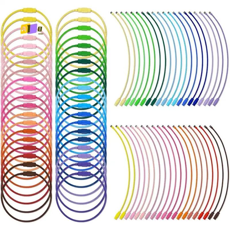 A08F-100 Pcs Steel Wire Ring Wire Keychain Cable Luggage Tag Loop Tag Keepers Cable Loop Rings For Keys Outdoor (5.9 Inch)
A08F-100 Pcs Steel Wire Ring Wire Keychain Cable Luggage Tag Loop Tag Keepers Cable Loop Rings For Keys Outdoor (5.9 Inch)