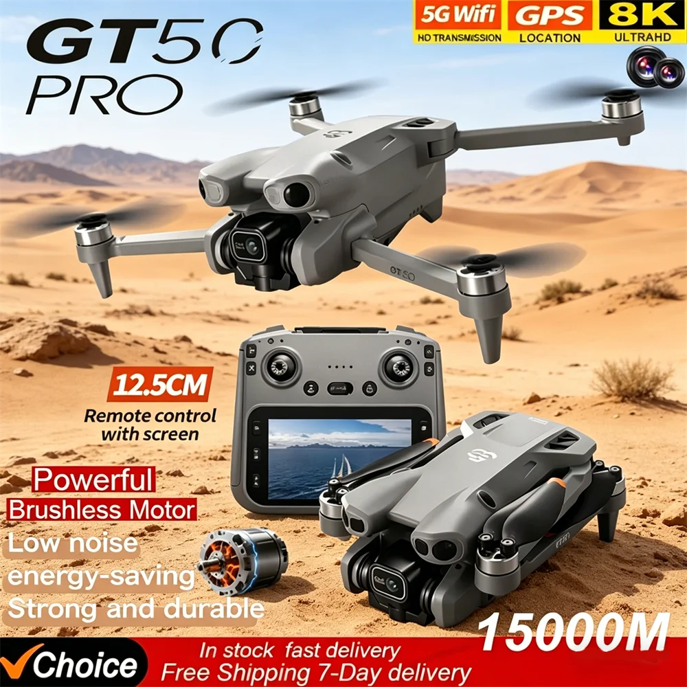 Горячая новинка: Дрон для аэрофотосъемки GT50 PRO с функцией обхода препятствий, HD-камерой, бесщеточным двигателем, пультом управления с экраном 4.3 дюйма. Игрушечный квадрокоптер, подарок.
Горячая новинка: Дрон для аэрофотосъемки GT50 PRO с функцией обхода препятствий, HD-камерой, бесщеточным двигателем, пультом управления с экраном 4.3 дюйма. Игрушечный квадрокоптер, подарок.