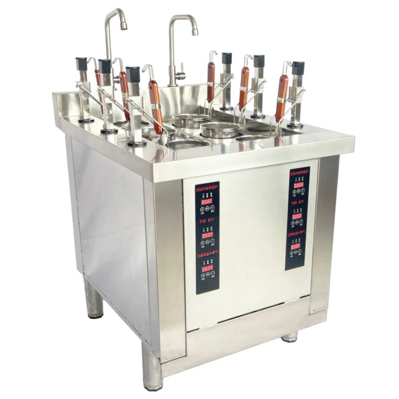 Commercial automatic lifting noodle cooking stove, Oden dumpling soup noodle cooking stove multi-functional six-head electromagn
Commercial automatic lifting noodle cooking stove, Oden dumpling soup noodle cooking stove multi-functional six-head electromagn