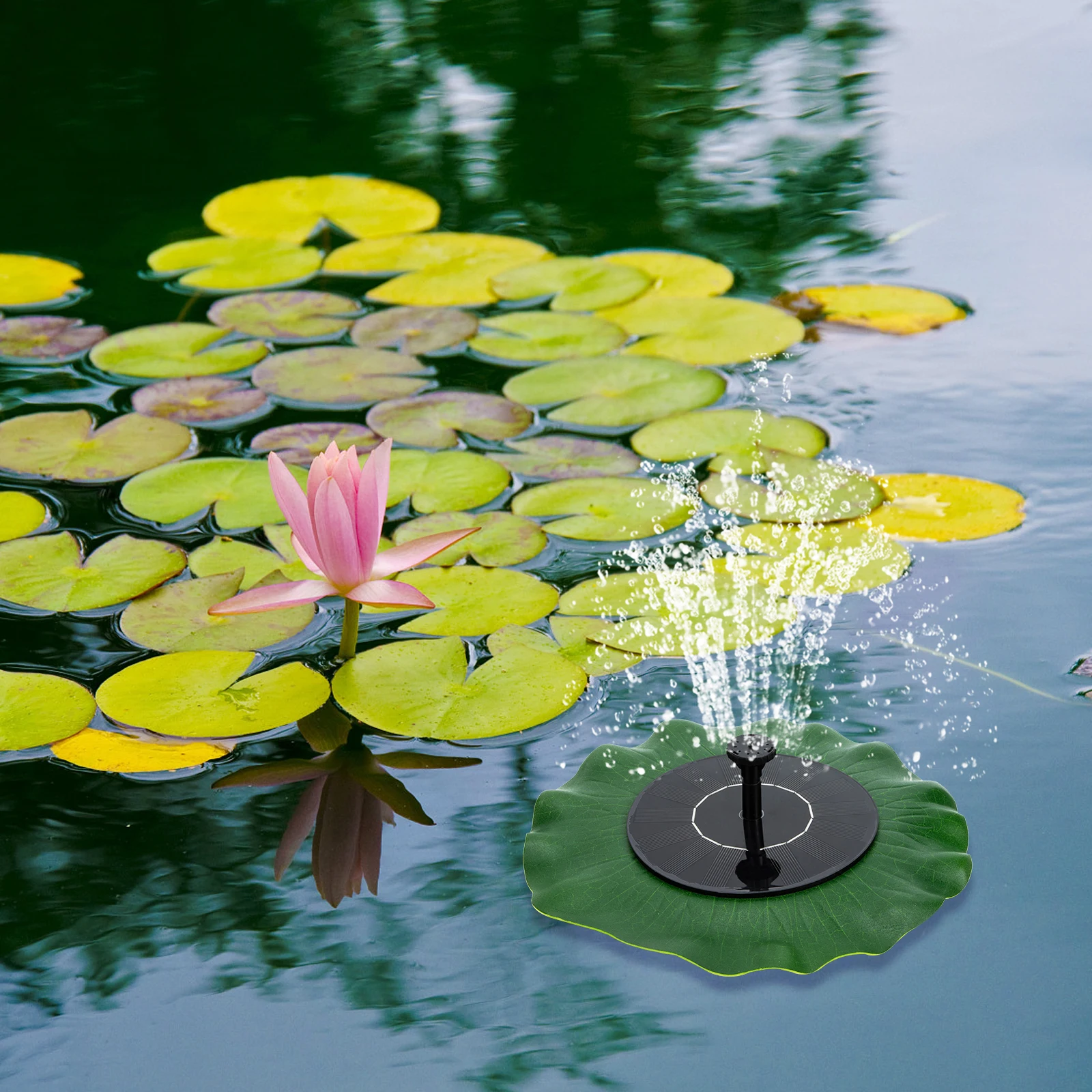 Solar Fountain Set ABS Material Lotus Leaf Garden Decor Outdoor Bird Bath Pond Water Circulation Oxygen Solar Energy Powered
Solar Fountain Set ABS Material Lotus Leaf Garden Decor Outdoor Bird Bath Pond Water Circulation Oxygen Solar Energy Powered
