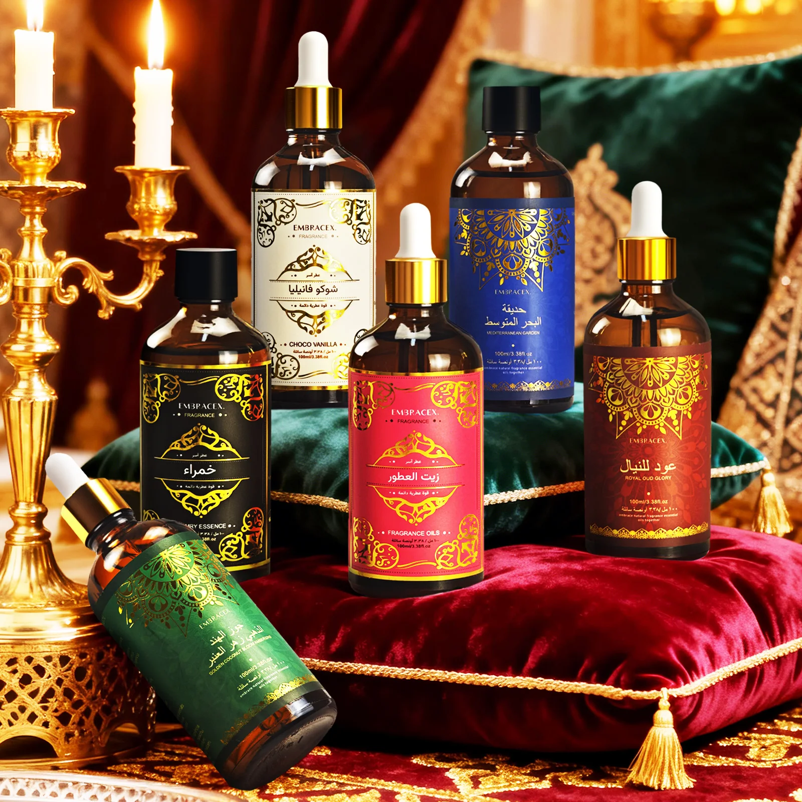 6 Type 100ml Essential Oil Skincare Face Oil زيت العطور Eid al-Fitr شوكو فانيليا Body massage Long Lasting Scent Gift
6 Type 100ml Essential Oil Skincare Face Oil زيت العطور Eid al-Fitr شوكو فانيليا Body massage Long Lasting Scent Gift