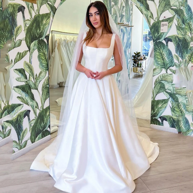Eightree 2023 Sexy A-Line Prom Evening Dresses Square Collar Pocket White Dress Formal Sleeveless Floor Length Gowns Plus Size
Eightree 2023 Sexy A-Line Prom Evening Dresses Square Collar Pocket White Dress Formal Sleeveless Floor Length Gowns Plus Size