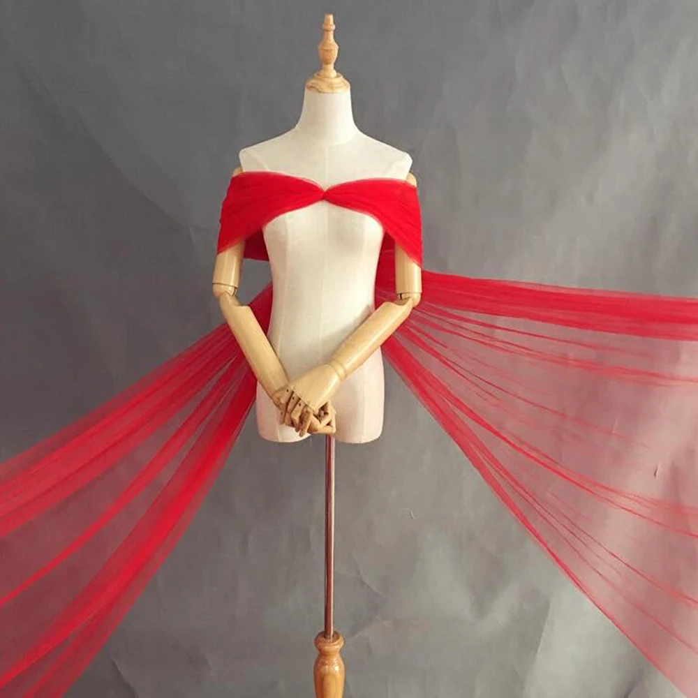 Tulle Bridal Shawl cover arm decoration accessories removable shawl Long Train Tulle Veil Customized
Tulle Bridal Shawl cover arm decoration accessories removable shawl Long Train Tulle Veil Customized