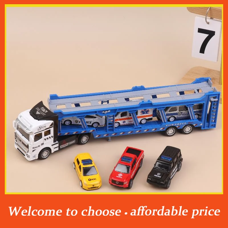 TH Children's Toy Car Transporter For Boy, City Services Alloy Double- Transporter, Large Truck Model Toy
TH Children's Toy Car Transporter For Boy, City Services Alloy Double- Transporter, Large Truck Model Toy