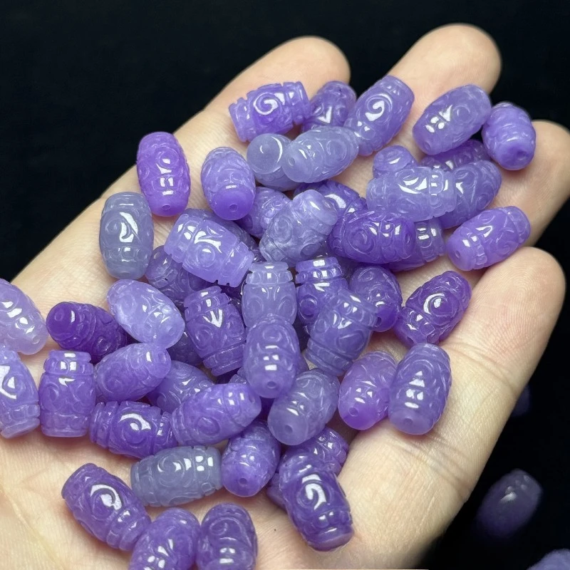 5pcs Natural Ice Purple Rice beads carving DIY Bracelet necklace Earrings Charm Jadeite Accessories Amulet Gifts Women Men
5pcs Natural Ice Purple Rice beads carving DIY Bracelet necklace Earrings Charm Jadeite Accessories Amulet Gifts Women Men