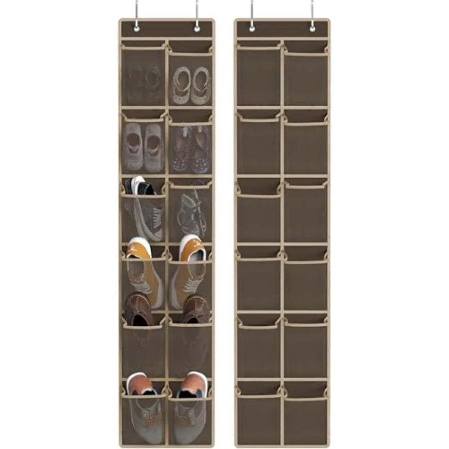 24 Pockets - 2-Pack 12 Large Mesh Pocket Over Door Hanging Shoe Organizer Brown
24 Pockets - 2-Pack 12 Large Mesh Pocket Over Door Hanging Shoe Organizer Brown