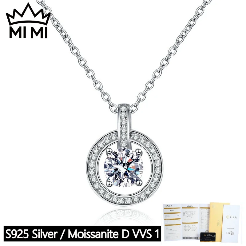 Mi Mi s925 sterling silver 1ct D-color GRA certified moissanite round lock pendant necklace for women with gift box
Mi Mi s925 sterling silver 1ct D-color GRA certified moissanite round lock pendant necklace for women with gift box