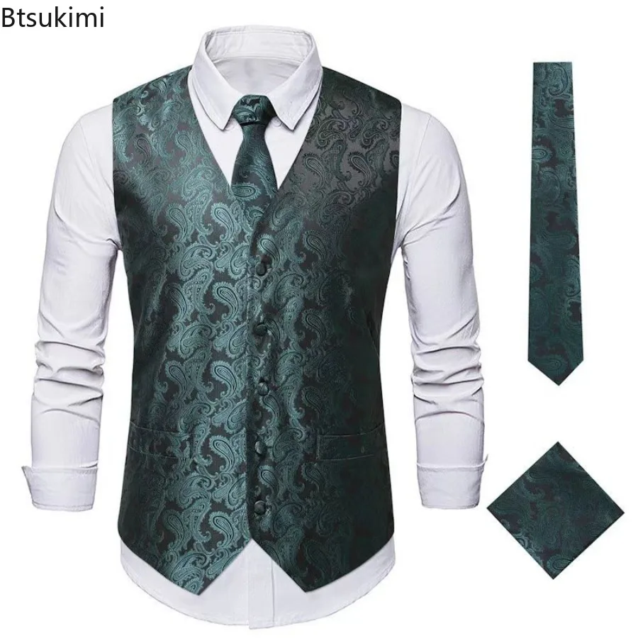 New 2026 Men's Slim Business Casual Fashion Printed Suit Vest Embroidered Waistcoat Party Stage Nightclub Banquet Host Male Wear
New 2026 Men's Slim Business Casual Fashion Printed Suit Vest Embroidered Waistcoat Party Stage Nightclub Banquet Host Male Wear