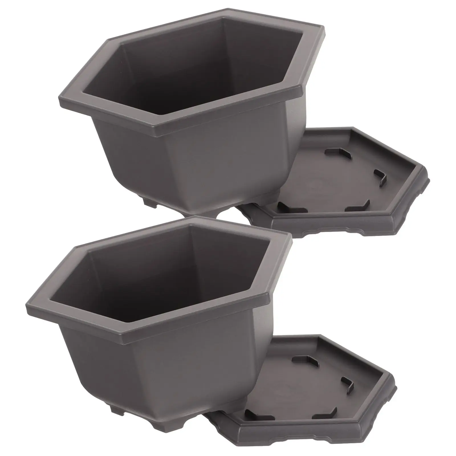 2 Sets Plastic Succulent Pots with Saucer Flower Pot for Office Bonsai Decor Plant Container
2 Sets Plastic Succulent Pots with Saucer Flower Pot for Office Bonsai Decor Plant Container