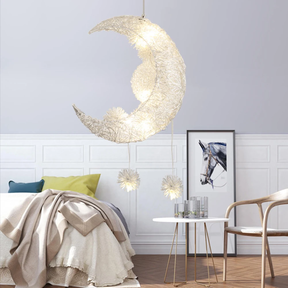 Moon Shape Pendant Lamp for Bedroom Chandelier Warm Decorative Ceiling Light Modern LED High Quality Uniform Soft Light
Moon Shape Pendant Lamp for Bedroom Chandelier Warm Decorative Ceiling Light Modern LED High Quality Uniform Soft Light