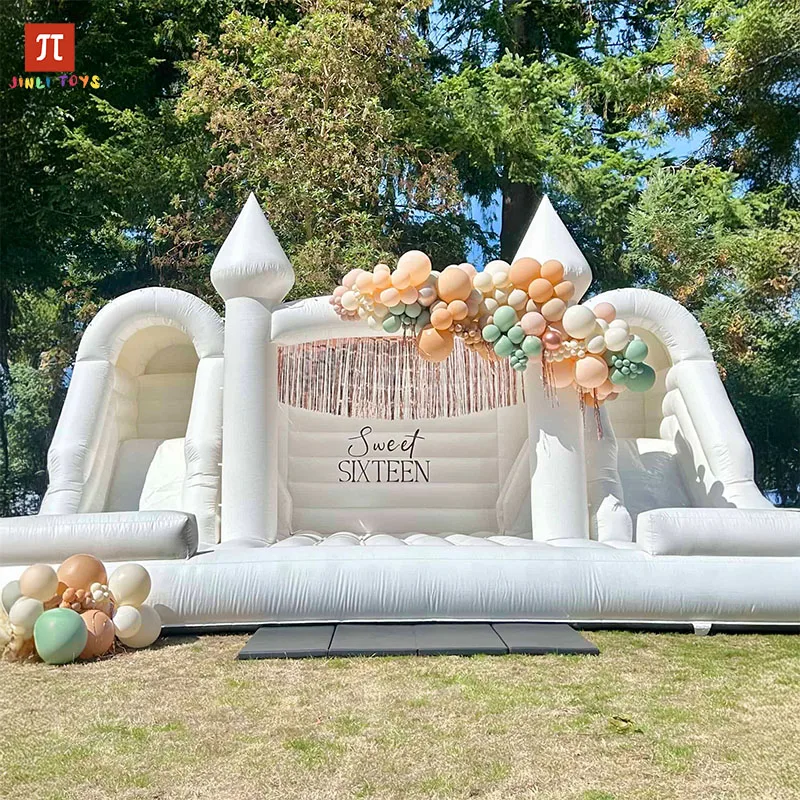 Birthday Wedding Party Kids White Dual lane Slide PVC Inflatable White Bounce House Outdoor Jumping Bouncy Castle
Birthday Wedding Party Kids White Dual lane Slide PVC Inflatable White Bounce House Outdoor Jumping Bouncy Castle