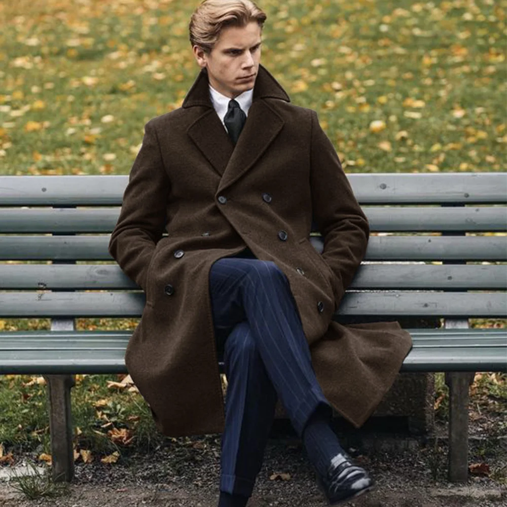 Men's Long Woolen Coat Wool Coat Double-breasted Army Green Warm Coat Casual Fashion Coats Men Winter Windbreaker Man Trench
Men's Long Woolen Coat Wool Coat Double-breasted Army Green Warm Coat Casual Fashion Coats Men Winter Windbreaker Man Trench