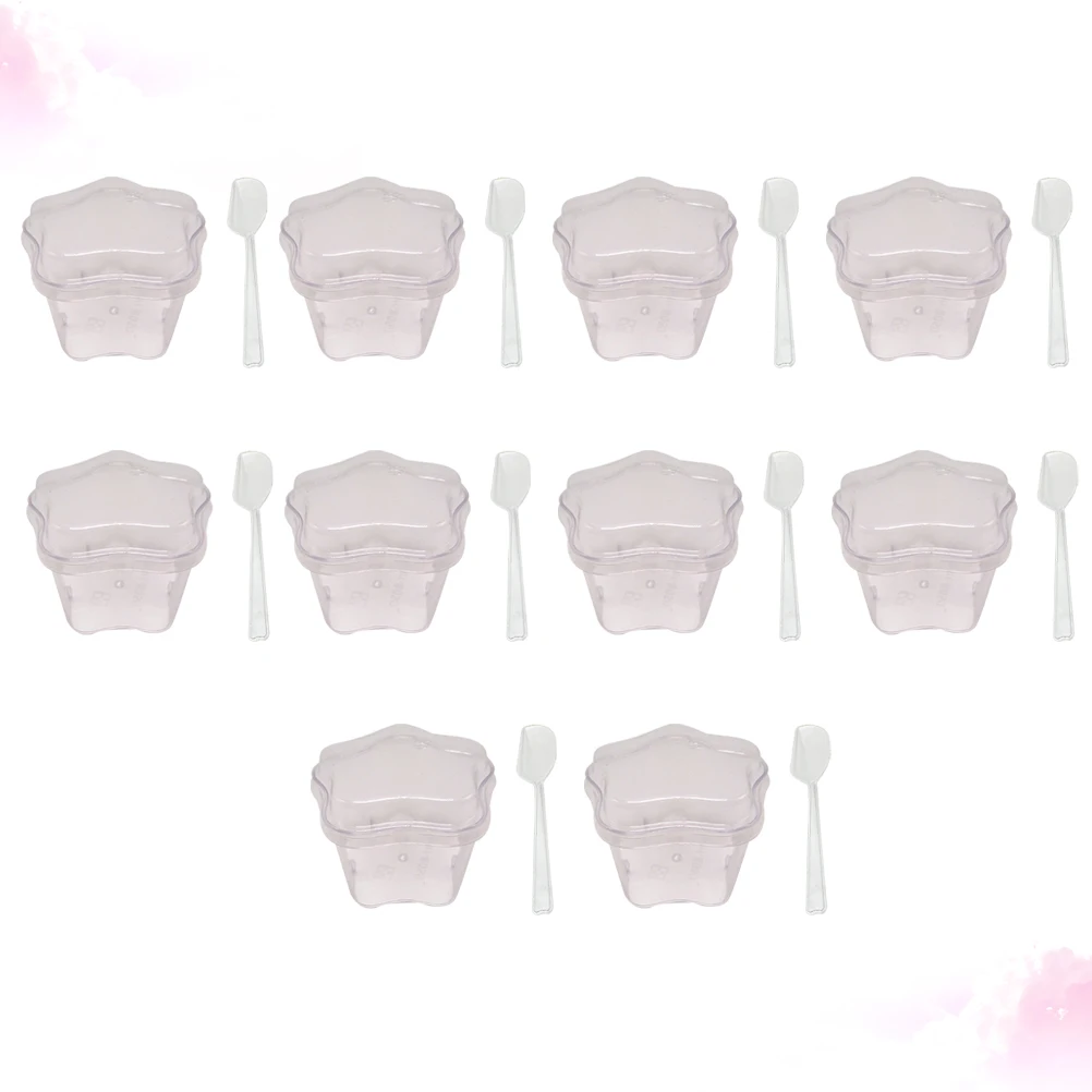 10 set Disposable Dessert Cups Premium Ice Cream Jelly Pudding Mousse Cups Strong Leakproof Transparent for Party Home Use
10 set Disposable Dessert Cups Premium Ice Cream Jelly Pudding Mousse Cups Strong Leakproof Transparent for Party Home Use