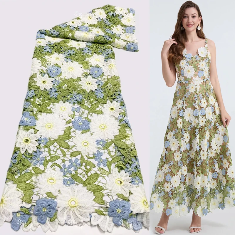 White African Cord Lace Fabric 2025 High Quality Water Soluble Nigerian French Guipure Cord Lace For Wedding Sewing
White African Cord Lace Fabric 2025 High Quality Water Soluble Nigerian French Guipure Cord Lace For Wedding Sewing