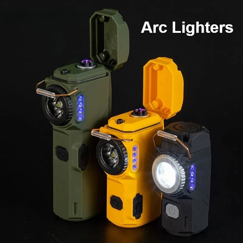 Outdoor Arc Windproof Lighter Multifunctional Night Fishing Multi-speed Adjustable Lighting Flashlight Emergency Light Lighter
Outdoor Arc Windproof Lighter Multifunctional Night Fishing Multi-speed Adjustable Lighting Flashlight Emergency Light Lighter