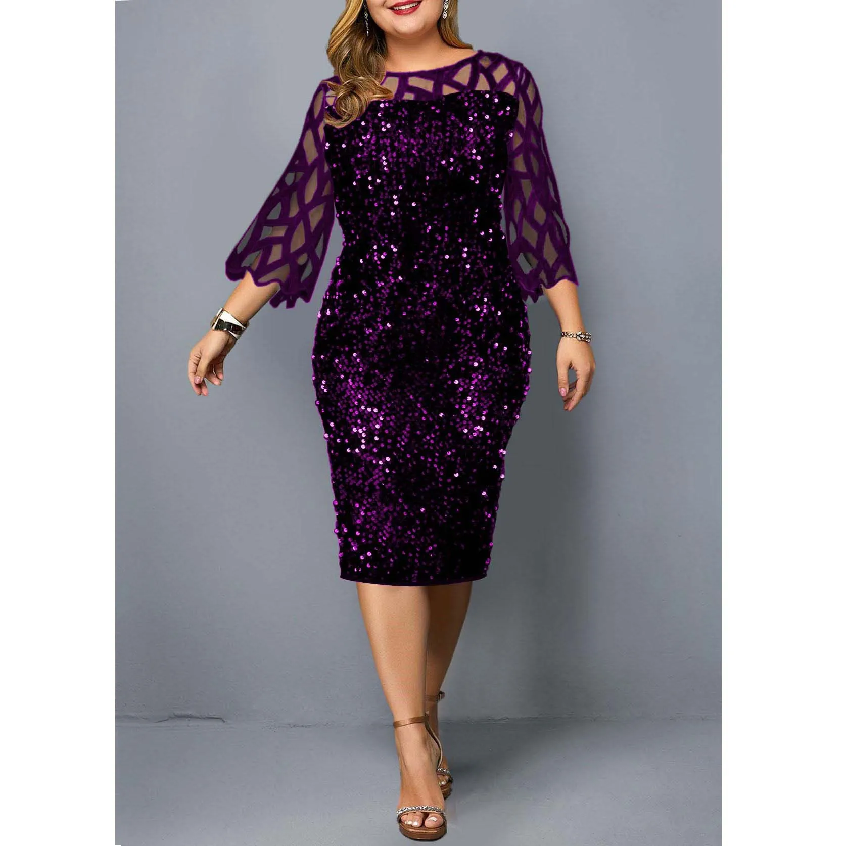 Plus Size Midi Dress for Women Elegant Print Party Dress 2026 Long Sleeve Dress
Plus Size Midi Dress for Women Elegant Print Party Dress 2026 Long Sleeve Dress