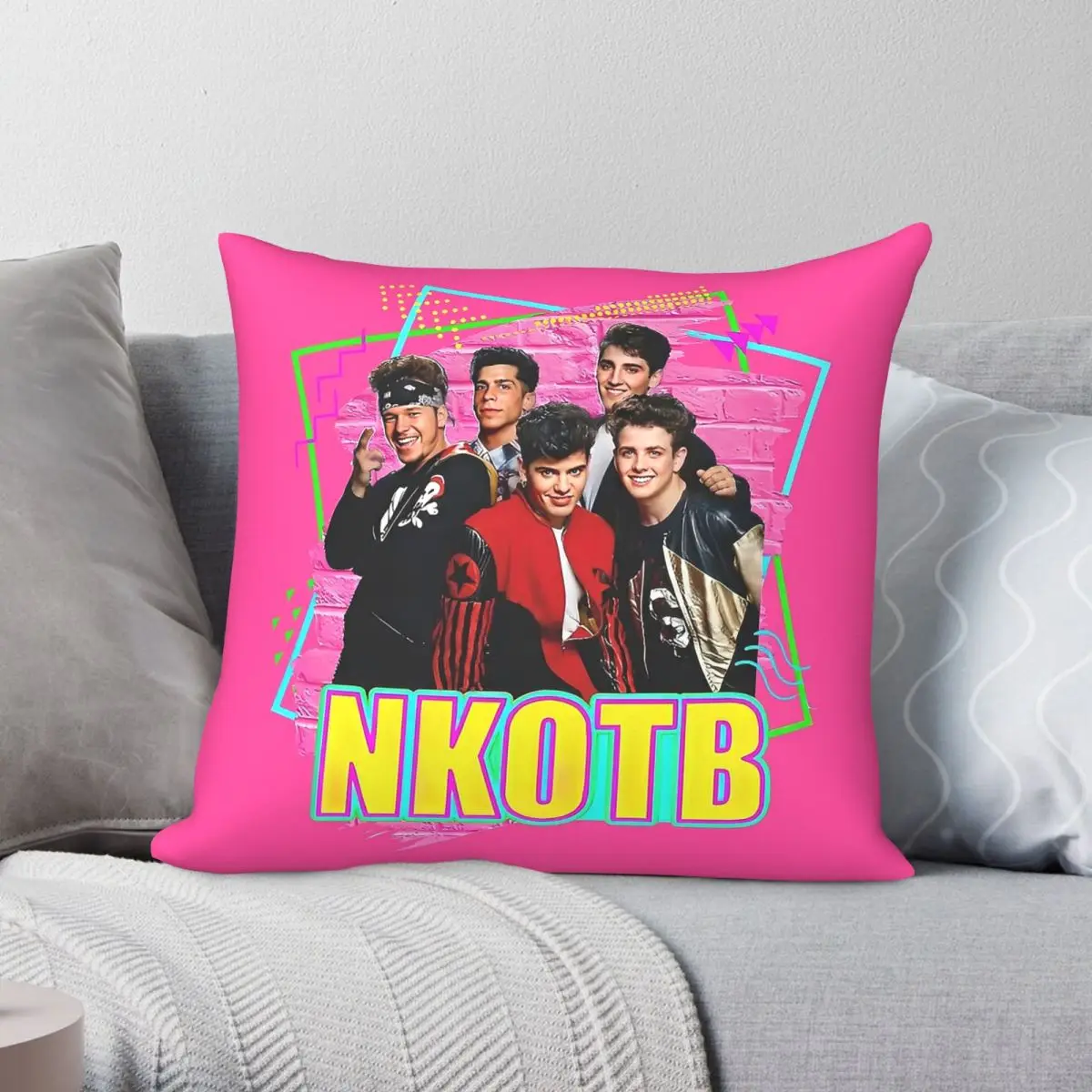 New Kids On The Block Square Pillowcase Polyester Linen Velvet Printed Zip Decorative Home Cushion Cover 45x45
New Kids On The Block Square Pillowcase Polyester Linen Velvet Printed Zip Decorative Home Cushion Cover 45x45