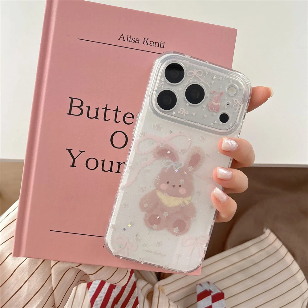 Cute Star Rabbit Bow Glitter Phone Case for iPhone 17 Pro Ma 15 Pro 14 13 16 Max 15 16 17 Cover Korean Fashion Shockproof Cover
Cute Star Rabbit Bow Glitter Phone Case for iPhone 17 Pro Ma 15 Pro 14 13 16 Max 15 16 17 Cover Korean Fashion Shockproof Cover