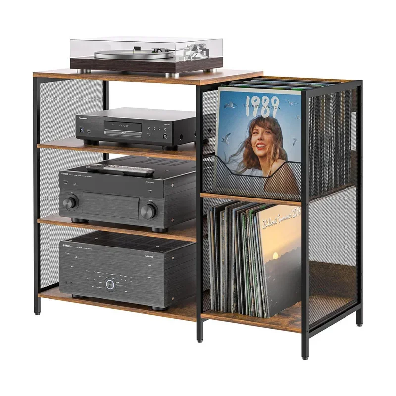 Cross-border new record player rack record amplifier table vinyl record storage rack living room rack iron wood
Cross-border new record player rack record amplifier table vinyl record storage rack living room rack iron wood